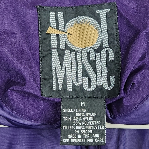 Vintage 80s 90s Hot Music Ski Jacket Winter Coat Graphic Women's Size Medium - Picture 10 of 11